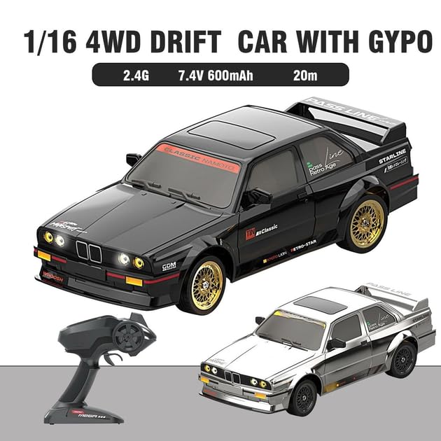 50 KM/H 1:16 Retro RC Araba 4X4 Uzaktan Kumanda Drift Spor Araba