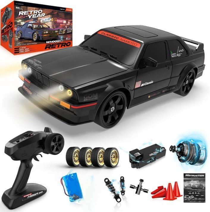 50 KM/H 1:16 Retro RC Araba 4X4 Uzaktan Kumanda Drift Spor Araba