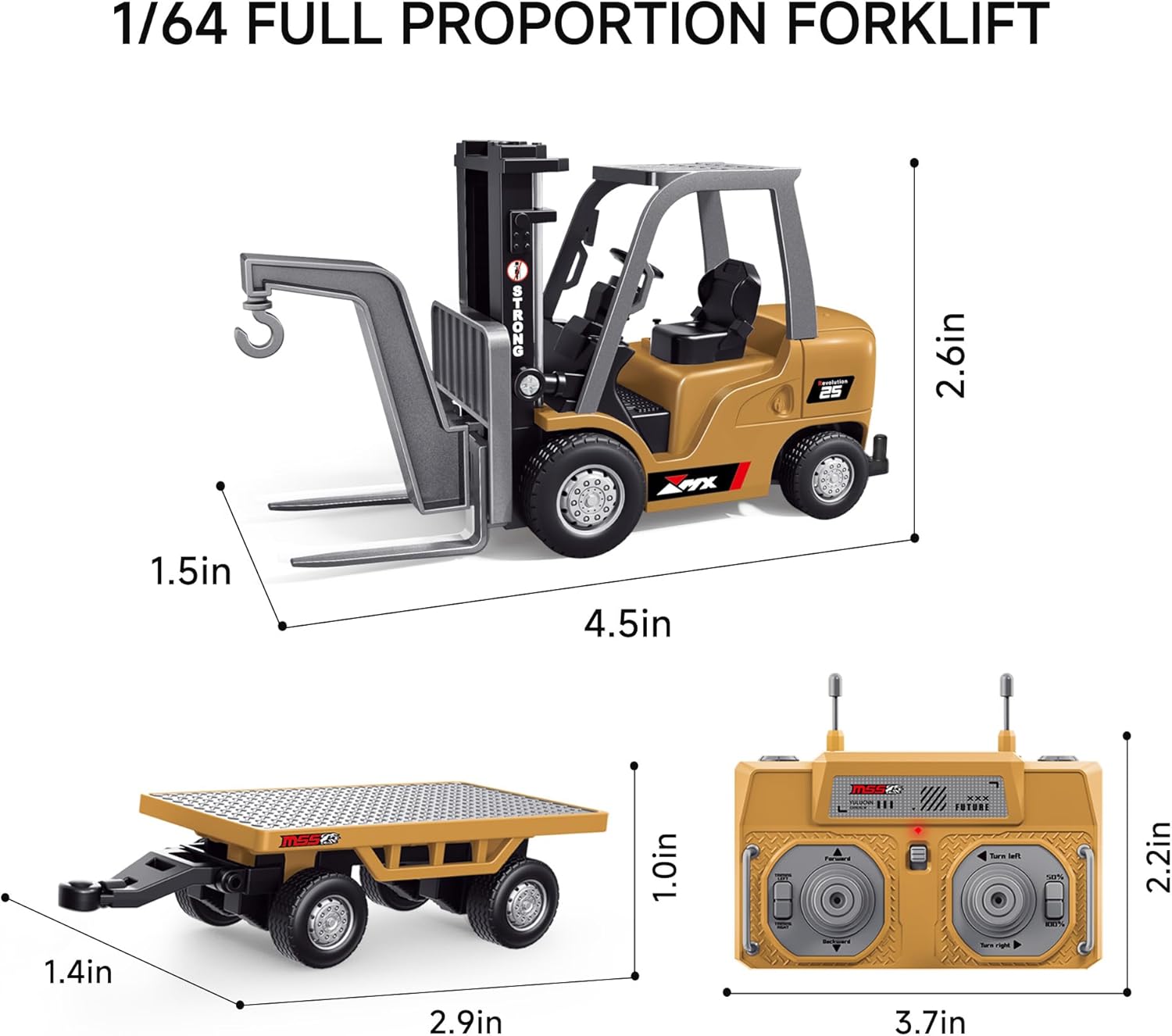 Mini RC İş Makineleri - Uzaktan Kumandalı 1:64 Ölçek İş Makineleri
