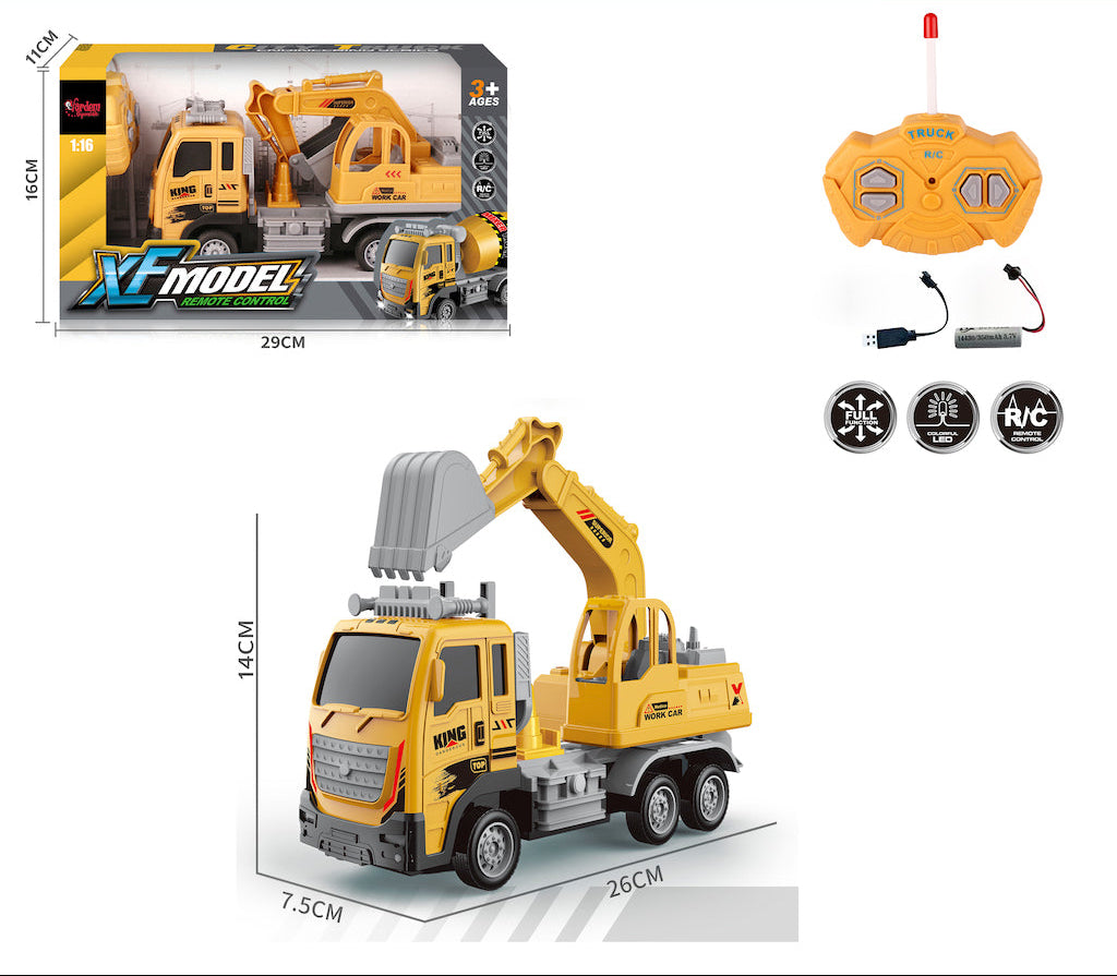 Uzaktan Kumandalı Full Fonksiyon Şarjlı 1:16 XF Model İş Kamyonu