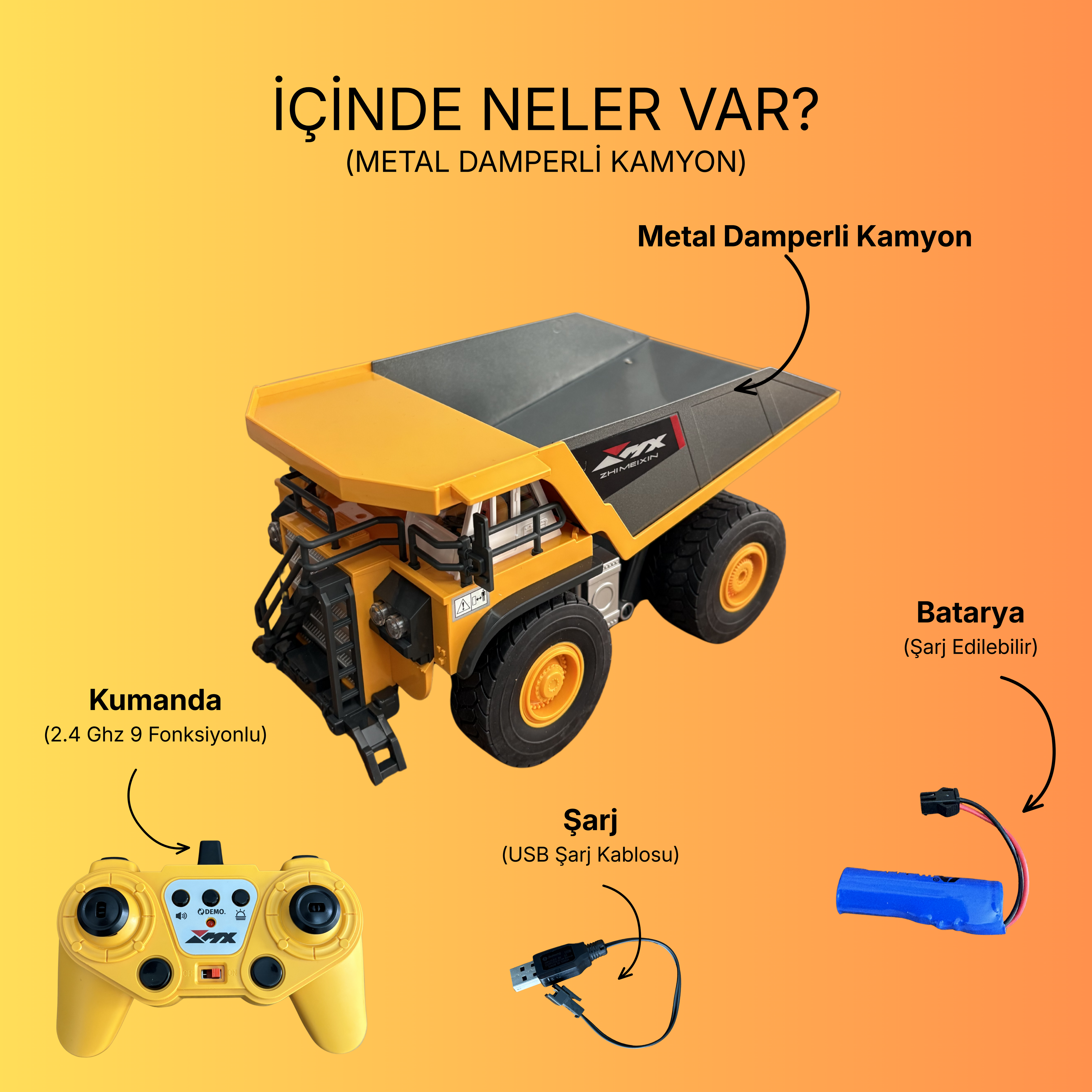 [SET] RC Belden Kırmalı Loder + RC Metal Damperli Kamyon