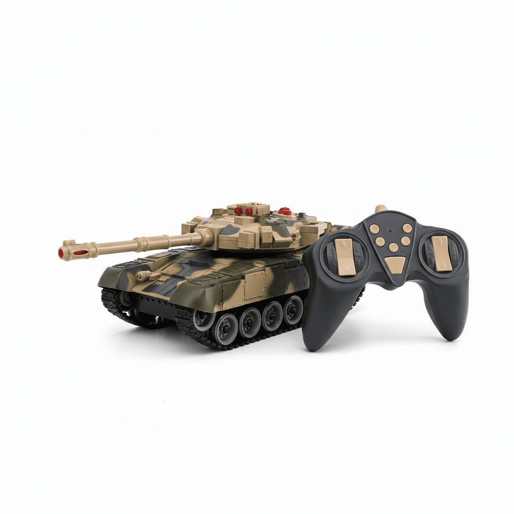 R/C 7CH Uzaktan Kumandalı Ses Efektli Askeri Tank - Baykus Outlet