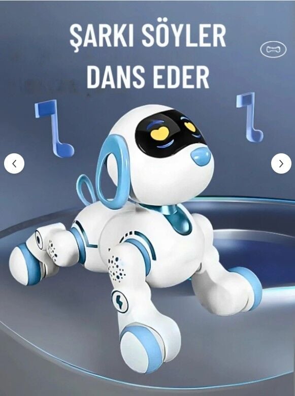 Uzaktan Kumandalı Akıllı Robot Köpek | Şarjlı, Sesli, LED Işıklı